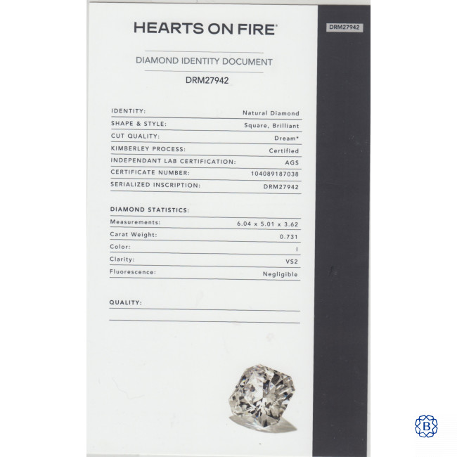 Hearts on fire dream cut top