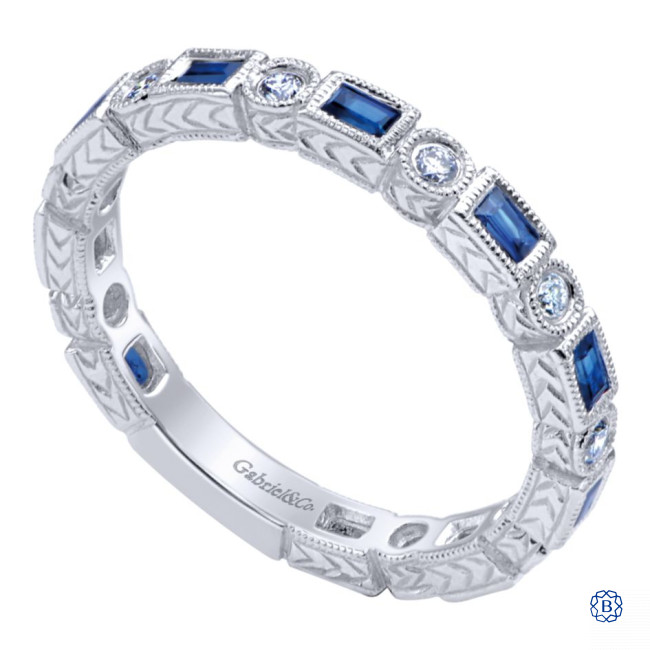 Sapphire and diamond stackable ring top