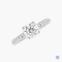 Scott Kay 19k white gold lab grown moissanite and diamond