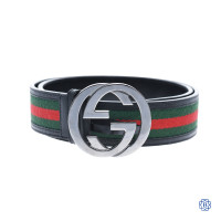 ベルト GUCCI BELT (7955630YAUG 1047) Gucci-blk-gld-Lthr-Zumi-
