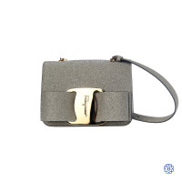 Salvatore Ferragamo Vara Rainbow Glitter Mini Crossbody Bag in Gold Barry s Jewellers