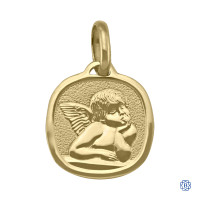 White gold angel pendant sales
