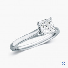 14kt White Gold 1.03ct Maple Leaf Diamond Engagement Ring