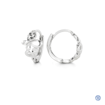 Bella 10kt White Gold Hoop Earrings