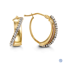 Bella 10kt Yellow and White Gold Hoops