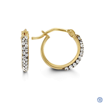 Bella 10kt two-tone hoops