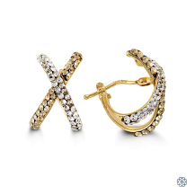 Bella 10kt two-tone earrings