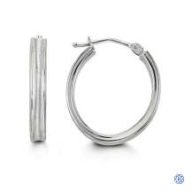 Bella 10kt White gold Hoop Earrings