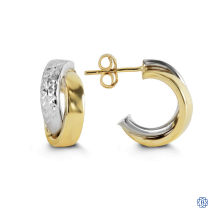 Bella 10kt two-tone gold earrings