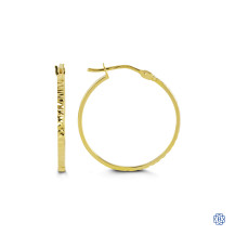 Glitter 10kt Gold Hoop Earrings