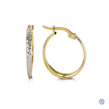 Bella 10kt two-tone hoop earrings