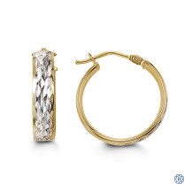 Bella 10kt two-tone gold hoop earrings