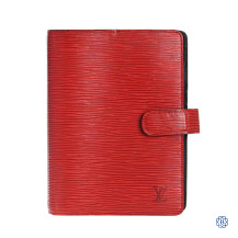Louis Vuitton Red Epi Agenda/Travel Log Book