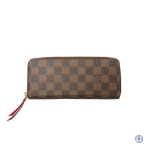 Louis Vuitton Canvas Damier Ebene Full Zip Wallet