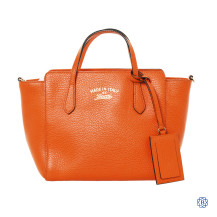 Gucci Calfskin Orange Swing Tote