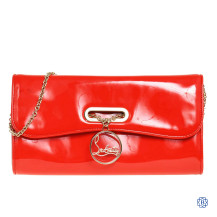 Christian Laboutin Patent Calf Clutch