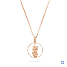 14kt Rose Gold Bear Pendant with Chain