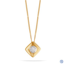 10kt Yellow Gold Diamond Pendant with Chain