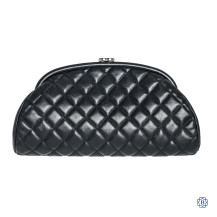 Chanel Black Quilted Caviar Timeless Clutch