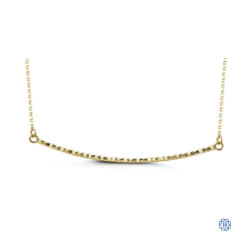 Bella Melody 10kt Gold Diamond-cut Bar Necklace