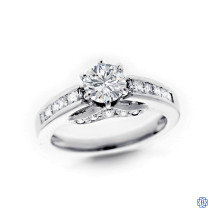 Platinum 0.78ct Round Solitaire Diamond Engagement Ring