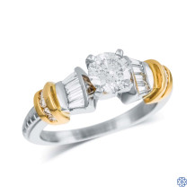 Platinum and 18kt Yellow Gold 0.76ct Diamond Engagement Ring