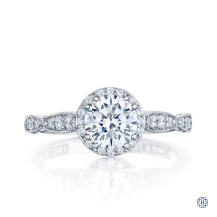 18kt White Gold Tacori Moissanite Dantela Engagement Ring