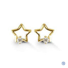 Baby Bella 14kt Gold Star Stud Earrings