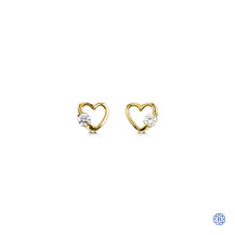 Baby Bella 14kt Gold Heart Stud Earrings