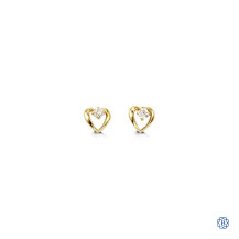 Baby Bella 14kt Yellow Gold Heart Stud Earrings