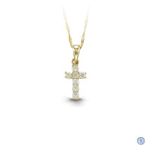 Baby Bella 10kt Gold Cross pendant with chain