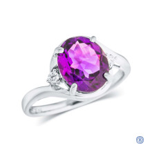 14kt White Gold Amethyst Ring