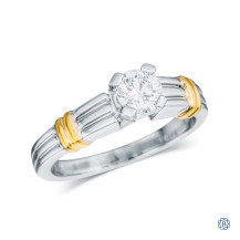 Platinum and 18kt Yellow Gold 0.35ct Diamond Ring