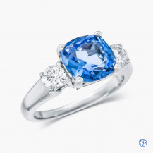 14kt White Gold Tanzanite and Diamond Ring