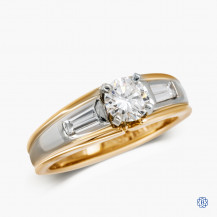 14k yellow and white gold 0.57ct diamond engagement ring