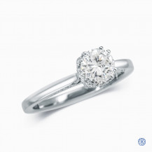 Simply Tacori 18kt White Gold Solitaire Engagement Ring with 0.70ct Round Diamond