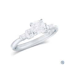 18kt White Gold 0.51ct Round Diamond Engagement Ring