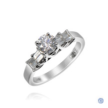 18kt White Gold 0.61ct Round Diamond Engagement Ring