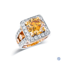 Custom 4.13ct Yellow Diamond Ring