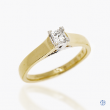 18kt Yellow And White Gold 0.34ct Diamond Engagement Ring