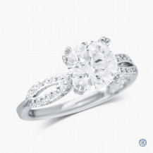 Platinum 1.54ct Diamond Ribbon Engagement Ring