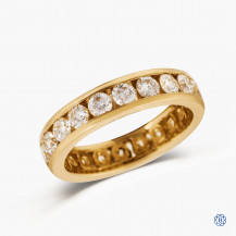 14k yellow gold 2.00ct diamond full eternity band