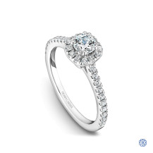 14kt White Gold Halo Engagement Ring