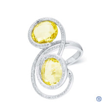 18kt white Gold Quartz Ring