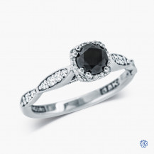 Tacori 18k White Gold 0.65ct Black  Diamond Dantela Engagement Ring