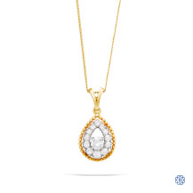 18kt Yellow Gold Diamond Pendant with Chain