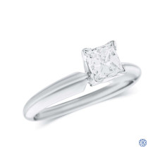14kt White Gold 0.70ct Solitaire Princess Diamond Engagement Ring
