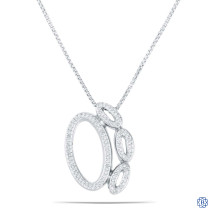 14kt White Gold Diamond Pendant with Chain