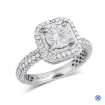 18kt White Gold Moissanite Engagement Ring