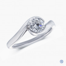 18kt white gold 0.70ct Maple Leaf Diamond Engagement Ring